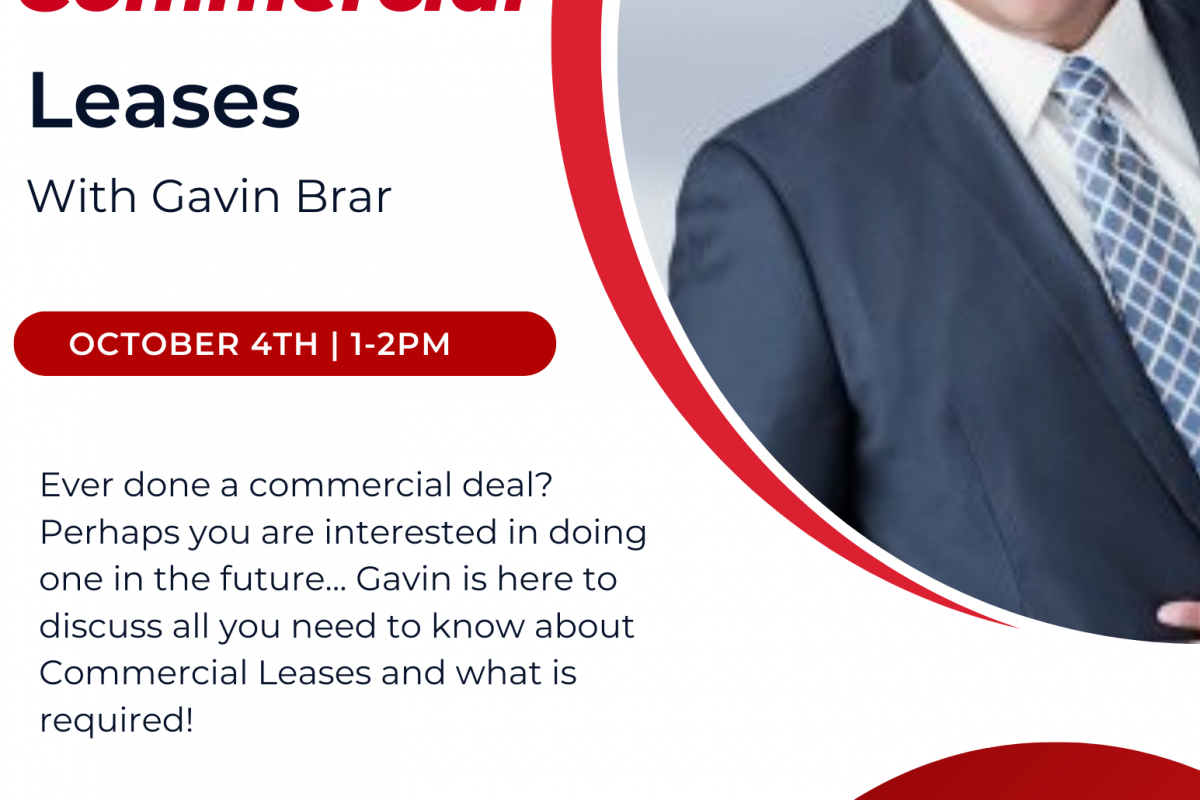 •OCT4• Commercial Leases with Gavin Brar