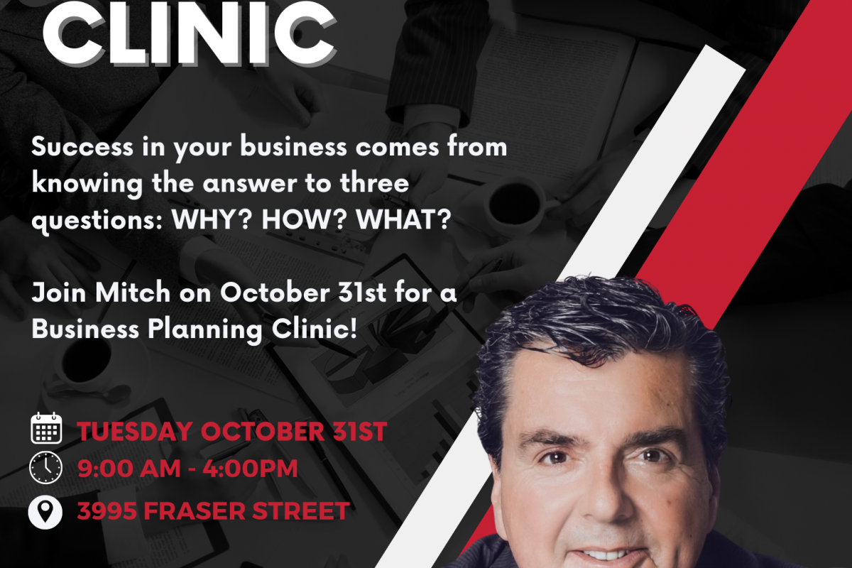 •OCT31•Business Planning Clinic with Mitch Drew